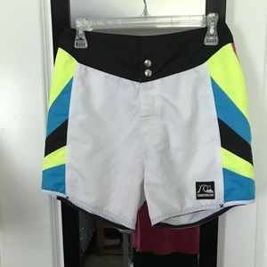 Quicksilver retro style shorty swim trunks